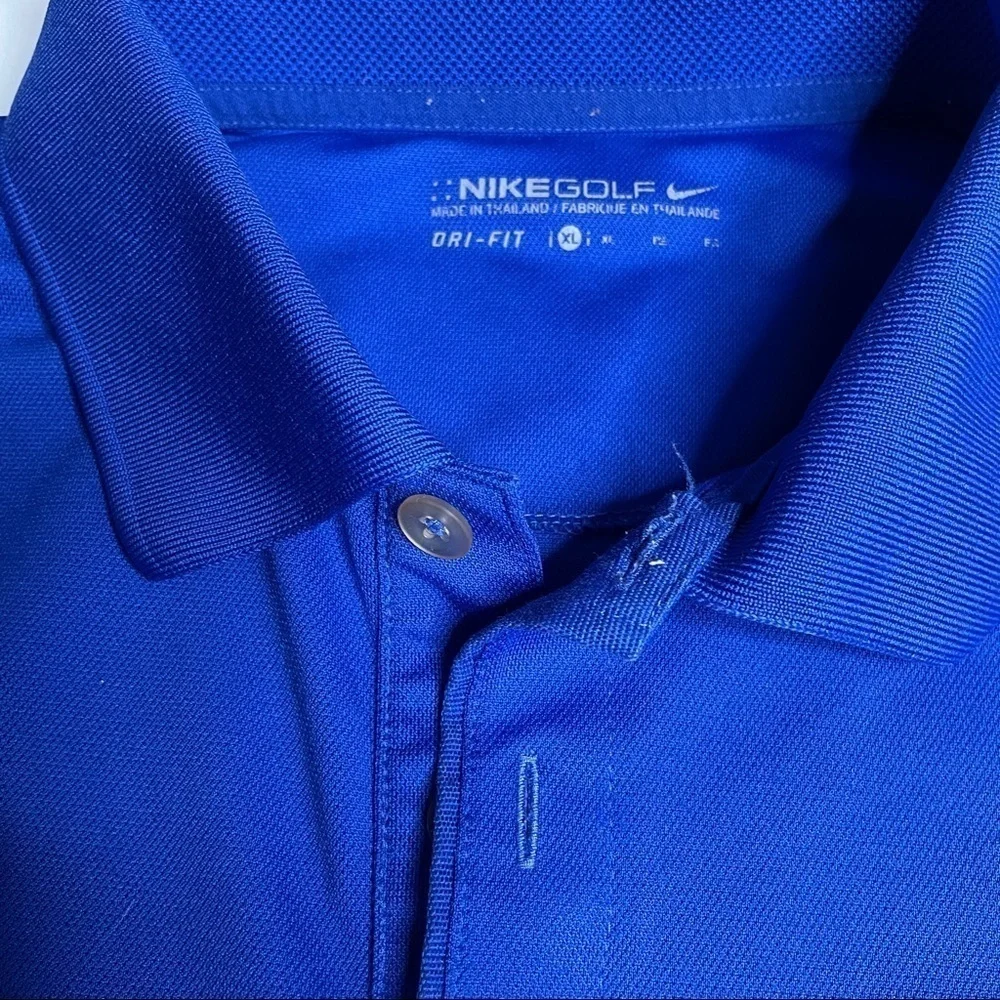 Nike Golf Royal Blue Short Sleeve Collared Polo Shirt size XL